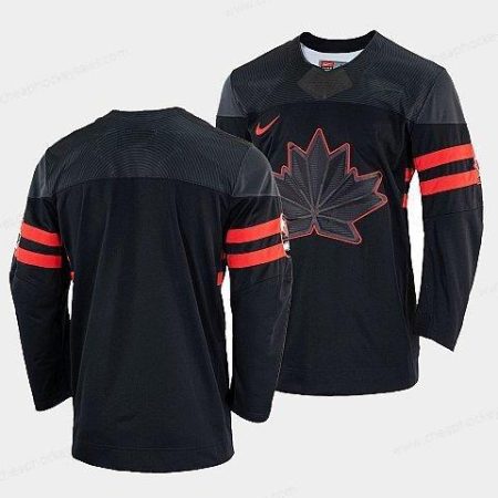 Men’s Blank Canada Hockey Black 2022 Beijing Winter Olympic Alternate Rrplica Jersey