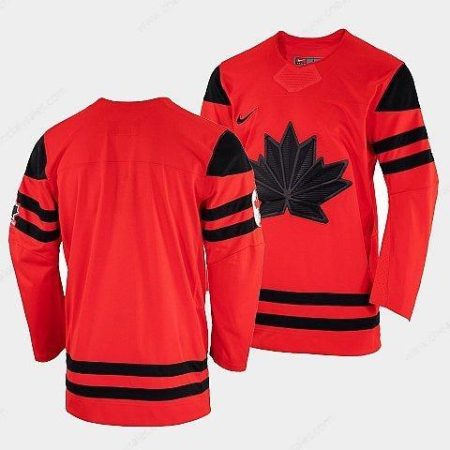 Men’s Blank Canada Hockey Red 2022 Beijing Winter Olympic Away Rrplica Jersey