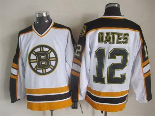 Men’s Boston Bruins #12 Adam Oates 1996-97 White CCM Vintage Throwback Jersey