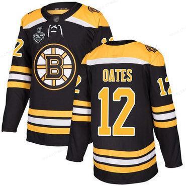 Men’s Boston Bruins #12 Adam Oates Black Home Authentic 2019 Stanley Cup Final Bound Stitched Hockey Jersey