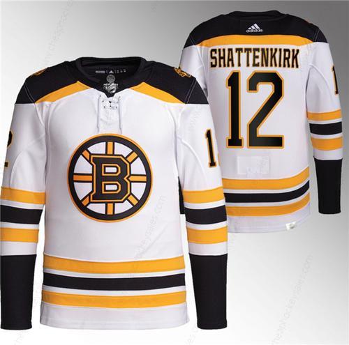 Men’s Boston Bruins #12 Kevin Shattenkirk White Stitched Jersey