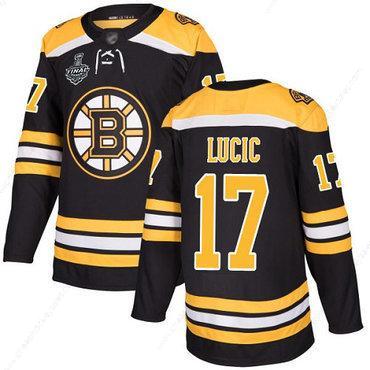 Men’s Boston Bruins #17 Milan Lucic Black Home Authentic 2019 Stanley Cup Final Bound Stitched Hockey Jersey