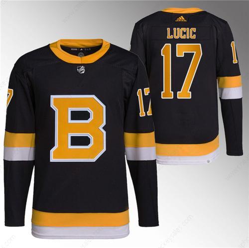 Men’s Boston Bruins #17 Milan Lucic Black Home Breakaway Stitched Jersey