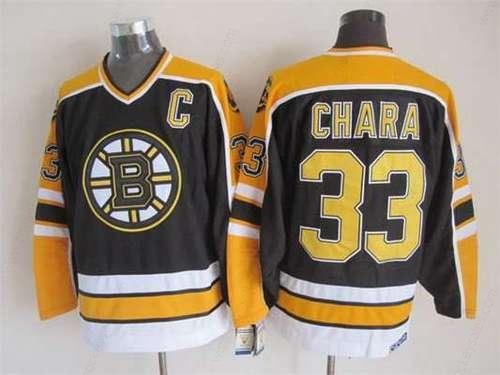 Men’s Boston Bruins #33 Zdeno Chara 1996-97 Black CCM Vintage Throwback Jersey