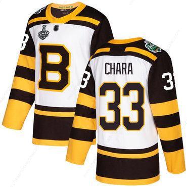 Men’s Boston Bruins #33 Zdeno Chara White Authentic 2019 Winter Classic 2019 Stanley Cup Final Bound Stitched Hockey Jersey