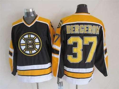 Men’s Boston Bruins #37 Patrice Bergeron 1996-97 Black CCM Vintage Throwback Jersey