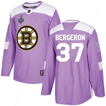 Men’s Boston Bruins #37 Patrice Bergeron Purple Authentic Fights Cancer 2019 Stanley Cup Final Bound Stitched Hockey Jersey