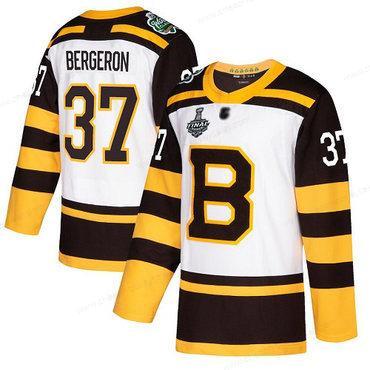 Men’s Boston Bruins #37 Patrice Bergeron White Authentic 2019 Winter Classic 2019 Stanley Cup Final Bound Stitched Hockey Jersey