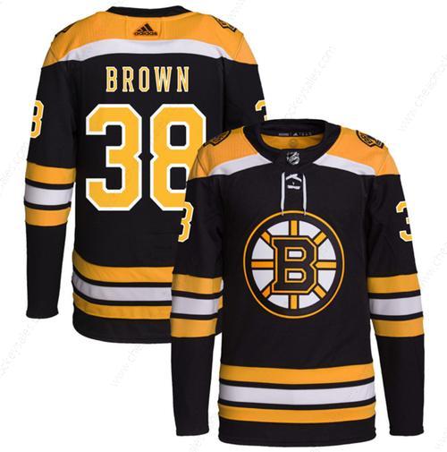 Men’s Boston Bruins #38 Patrick Brown Black Stitched Jersey