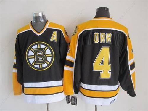 Men’s Boston Bruins #4 Bobby Orr 1996-97 Black CCM Vintage Throwback Jersey