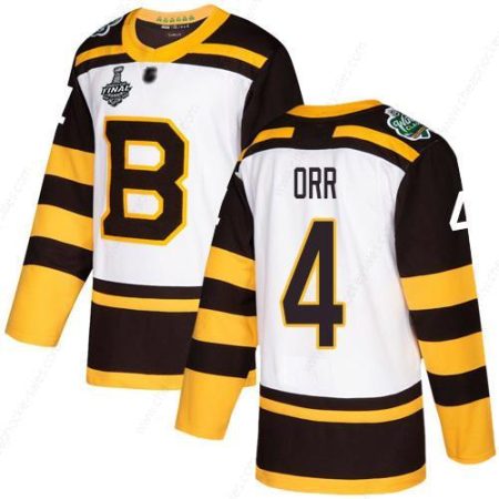 Men’s Boston Bruins #4 Bobby Orr White Authentic 2019 Winter Classic 2019 Stanley Cup Final Bound Stitched Hockey Jersey