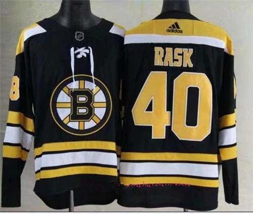 Men’s Boston Bruins #40 Tuukka Rask Black 2017-2018 Adidas Hockey Stitched NHL Jersey