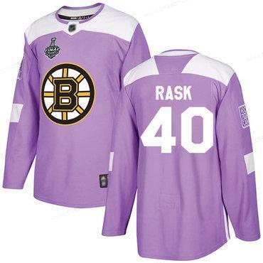 Men’s Boston Bruins #40 Tuukka Rask Purple Authentic Fights Cancer 2019 Stanley Cup Final Bound Stitched Hockey Jersey