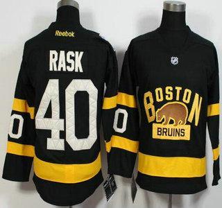 Men’s Boston Bruins #40 Tuukka Rask Reebok Black 2016 Winter Classic Premier Jersey