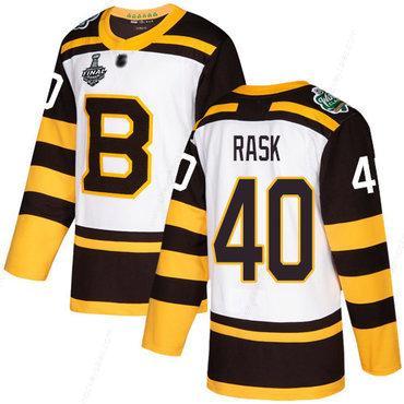 Men’s Boston Bruins #40 Tuukka Rask White Authentic 2019 Winter Classic 2019 Stanley Cup Final Bound Stitched Hockey Jersey