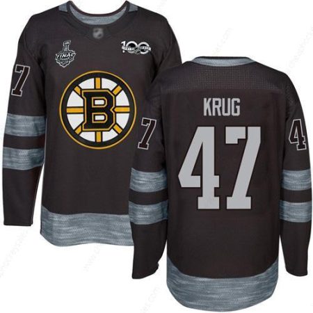 Men’s Boston Bruins #47 Torey Krug Black 1917-2017 100Th Anniversary 2019 Stanley Cup Final Bound Stitched Hockey Jersey