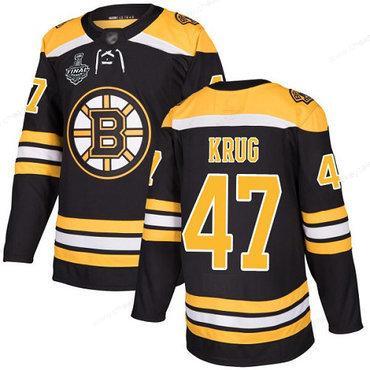 Men’s Boston Bruins #47 Torey Krug Black Home Authentic 2019 Stanley Cup Final Bound Stitched Hockey Jersey