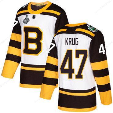 Men’s Boston Bruins #47 Torey Krug White Authentic 2019 Winter Classic 2019 Stanley Cup Final Bound Stitched Hockey Jersey