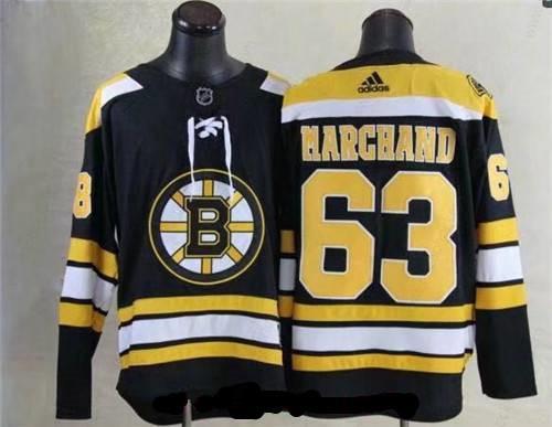 Men’s Boston Bruins #63 Brad Marchand Black 2017-2018 Adidas Hockey Stitched NHL Jersey