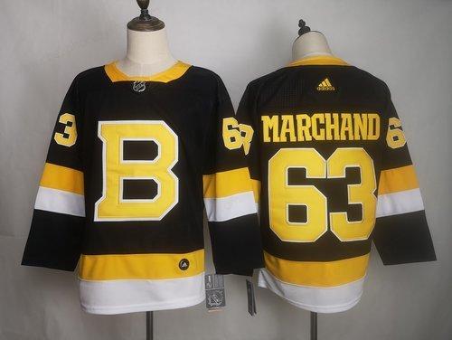 Men’s Boston Bruins 63 Brad Marchand Black Adidas Jersey