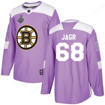 Men’s Boston Bruins #68 Jaromir Jagr Purple Authentic Fights Cancer 2019 Stanley Cup Final Bound Stitched Hockey Jersey