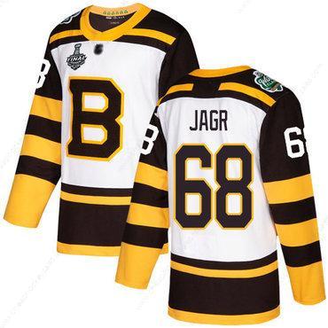 Men’s Boston Bruins #68 Jaromir Jagr White Authentic 2019 Winter Classic 2019 Stanley Cup Final Bound Stitched Hockey Jersey