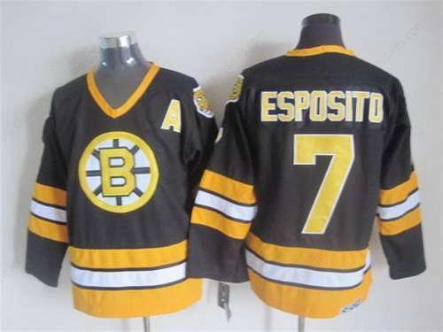 Men’s Boston Bruins #7 Phil Esposito 1981-82 Black CCM Vintage Throwback Jersey