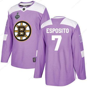 Men’s Boston Bruins #7 Phil Esposito Purple Authentic Fights Cancer 2019 Stanley Cup Final Bound Stitched Hockey Jersey