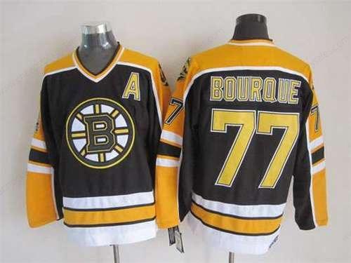 Men’s Boston Bruins #77 Ray Bourque 1996-97 Black CCM Vintage Throwback Jersey