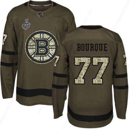 Men’s Boston Bruins #77 Ray Bourque Green Salute To Service 2019 Stanley Cup Final Bound Stitched Hockey Jersey