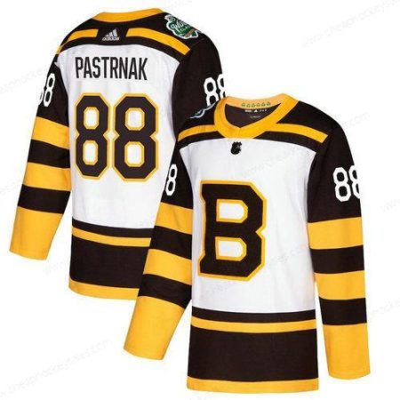 Men’s Boston Bruins #88 David Pastrnak Adidas 2019 Winter Classic Authentic Player White Jersey