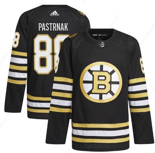 Men’s Boston Bruins #88 David Pastrnak Black 100Th Anniversary Stitched Jersey