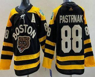 Men’s Boston Bruins #88 David Pastrnak Black 2023 Winter Classic Authentic Jersey