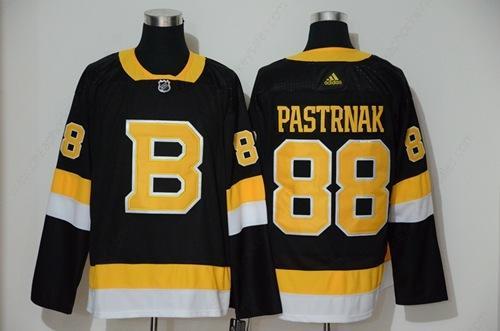 Men’s Boston Bruins #88 David Pastrnak Black Throwback Authentic Stitched Hockey Jersey