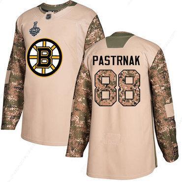 Men’s Boston Bruins #88 David Pastrnak Camo Authentic 2017 Veterans Day 2019 Stanley Cup Final Bound Stitched Hockey Jersey