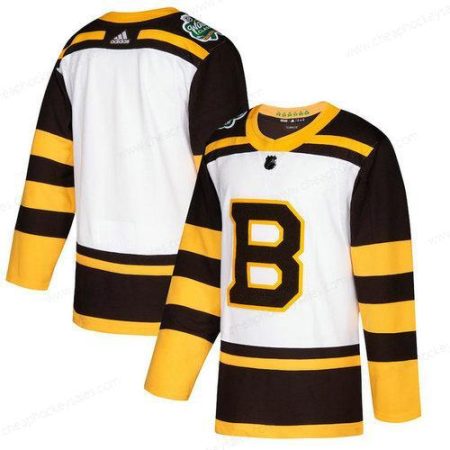 Men’s Boston Bruins Blank Adidas 2019 Winter Classic Authentic Custom White Jersey