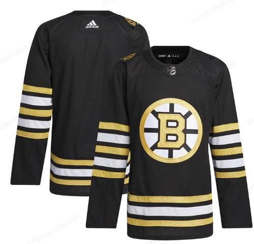 Men’s Boston Bruins Blank Black 100Th Anniversary Stitched Jersey