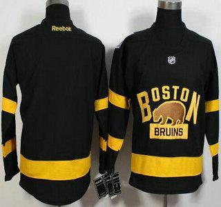 Men’s Boston Bruins Blank Reebok Black 2016 Winter Classic Premier Jersey