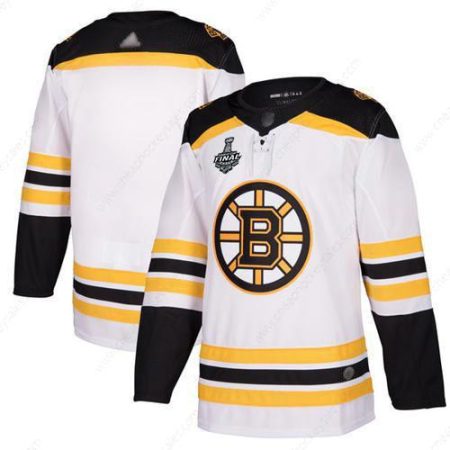 Men’s Boston Bruins Blank White Road Authentic 2019 Stanley Cup Final Bound Stitched Hockey Jersey