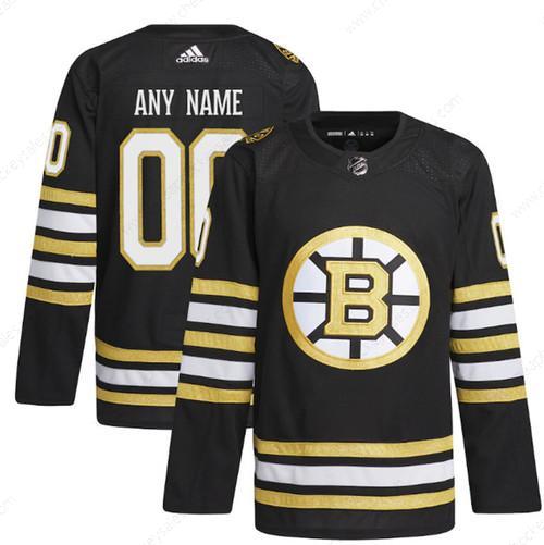 Men’s Boston Bruins Custom Black 100Th Anniversary Stitched Jersey