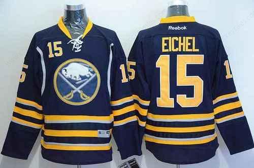 Men’s Buffalo Sabres #15 Jack Eichel Home Navy Blue NHL Reebok Jersey