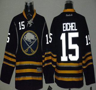 Men’s Buffalo Sabres #15 Jack Eichel Night Luminous Navy Blue Jersey