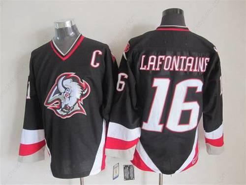 Men’s Buffalo Sabres #16 Pat Lafontaine 1996-97 Black CCM Vintage Throwback Jersey