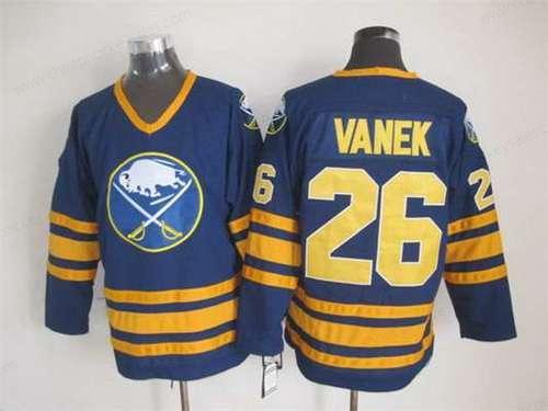 Men’s Buffalo Sabres #26 Thomas Vanek 1983-84 Navy Blue CCM Vintage Throwback Jersey