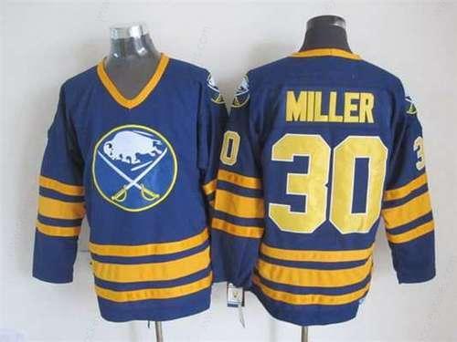 Men’s Buffalo Sabres #30 Ryan Miller 1983-84 Navy Blue CCM Vintage Throwback Jersey