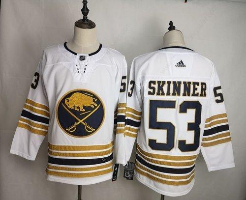 Men’s Buffalo Sabres 53 Jeff Skinner White 50Th Anniversary Adidas Jersey