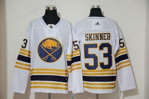 Men’s Buffalo Sabres #53 Jeff Skinner White 50Th Season Authentic Stitched Hockey Jersey