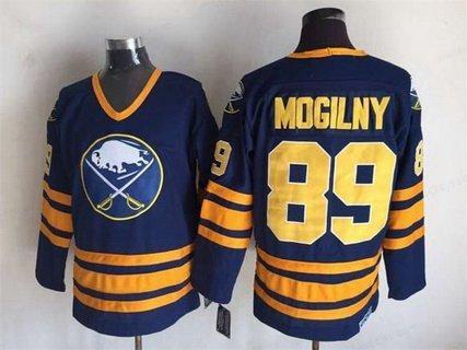 Men’s Buffalo Sabres #89 Alexander Mogilny 1983-84 Navy Blue CCM Vintage Throwback Jersey