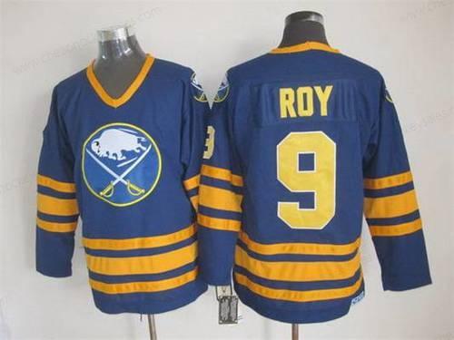 Men’s Buffalo Sabres #9 Derek Roy 1983-84 Navy Blue CCM Vintage Throwback Jersey