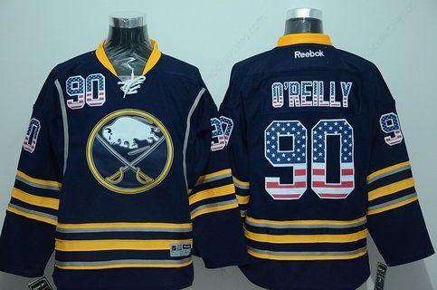 Men’s Buffalo Sabres #90 Ryan O’Reilly Reebok Navy Blue Usa Flag Hockey Jersey